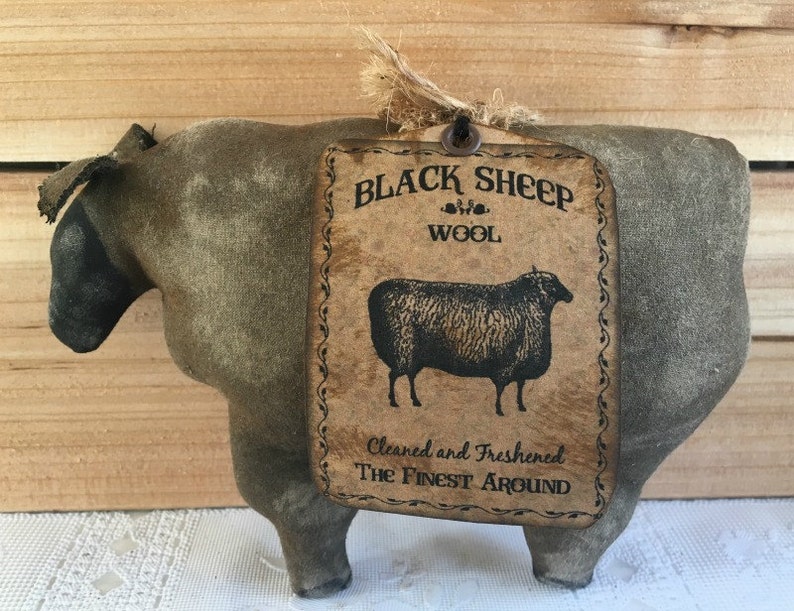 Primitive Black Sheep Farm Decor Sheep Kitchen Decor Prim Etsy