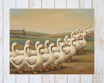 Tarjeta de pollo con arte popular primitivo / Tarjeta rústica campestre / Papelería Prim Chicken