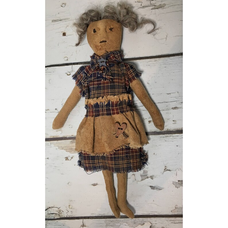 Small Primitive Grungy Ragamuffin Rag Doll / Primitive Dolls | Etsy