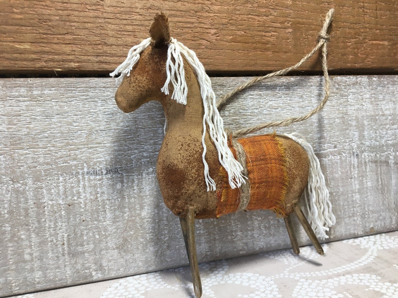 Primitive Palomino Horse Ornament / Handmade Christmas Etsy