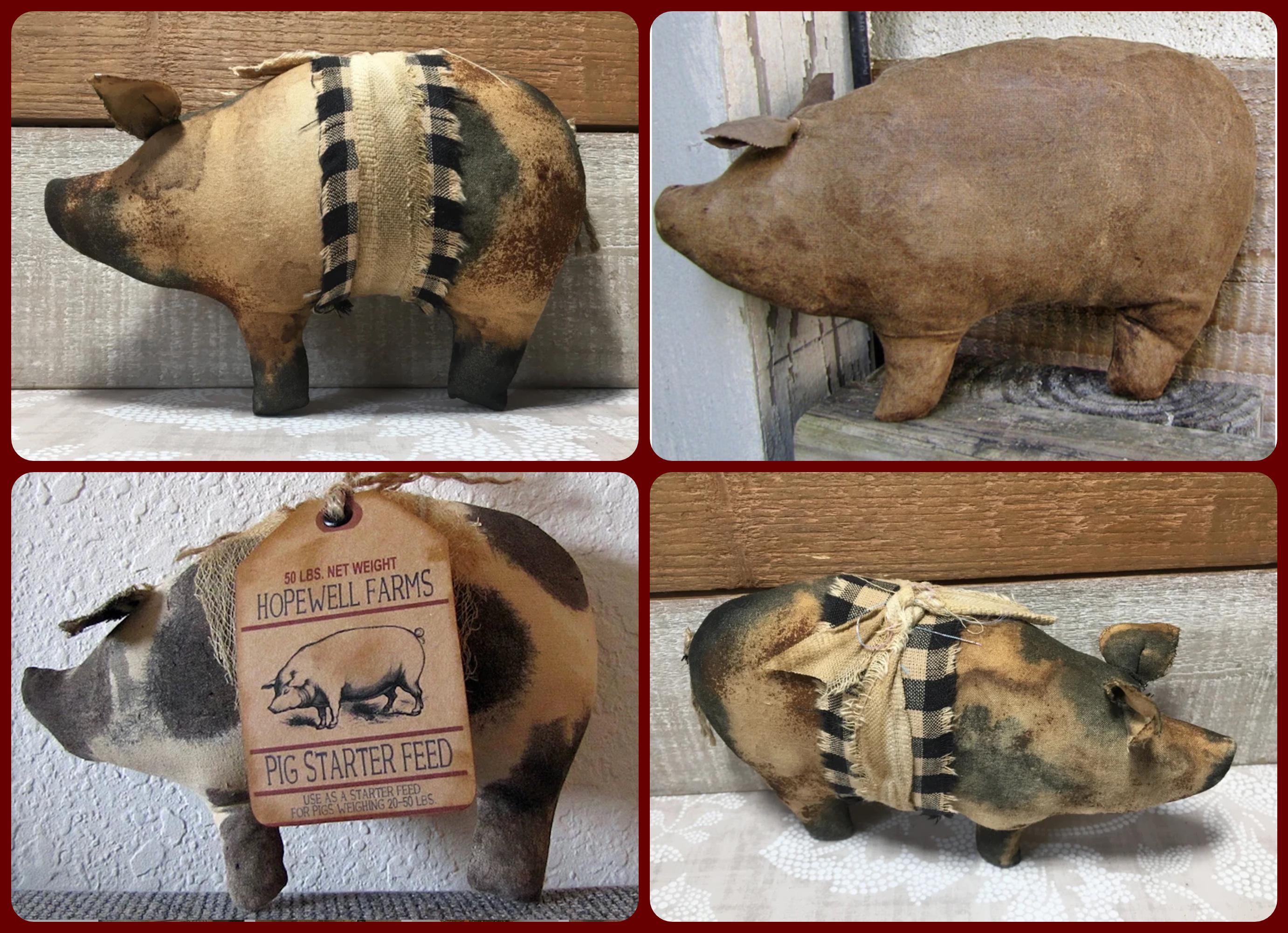 Primitive Pig Pattern | Prim Pig Digital Pattern - Etsy