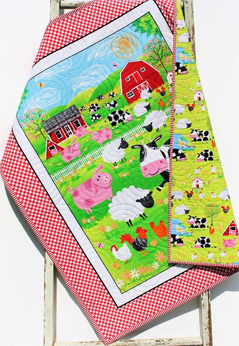 Farm Quilt Kit Panel Quick Easy Fun Beginner Project Etsy