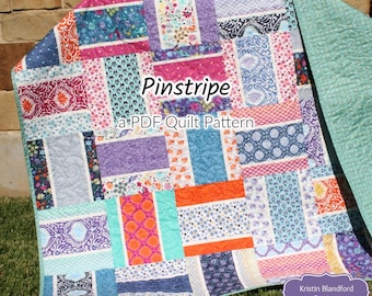 Voorgesneden quiltpatroon pdf – Quiltpatroon voor baby- en plaidstaart – Instant download quilt voor beginners