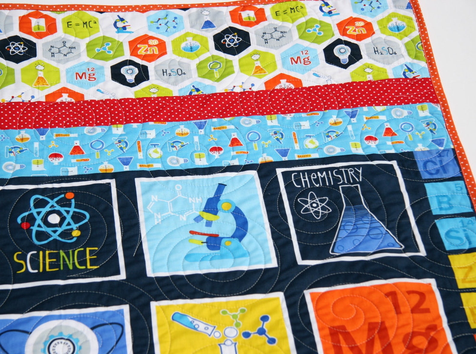 Science Quilt Kit in Baby and Toddler Sizes Bright Colorful Etsy
