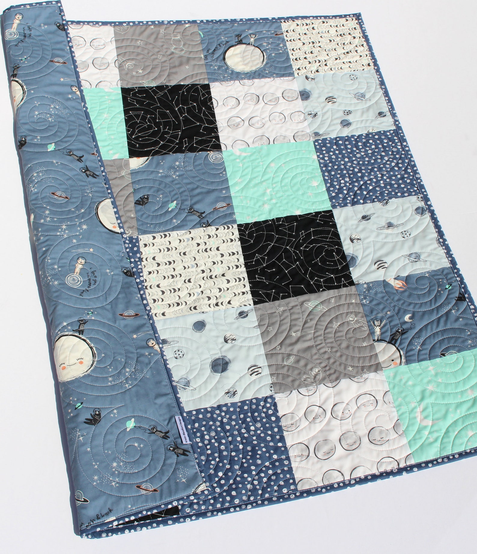 Space Quilt Kit Baby Toddler Throw Twin Size Stargazer Etsy