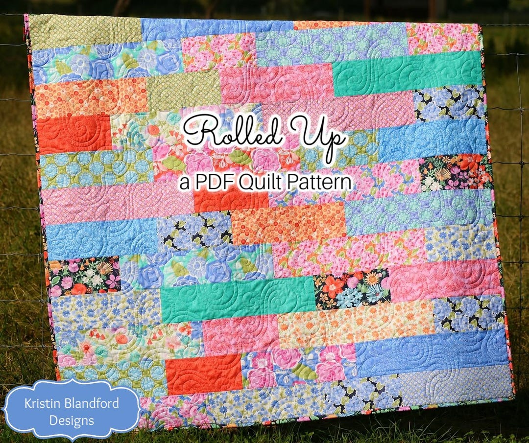 Fat Quarter Quilt Pattern PDF – Easy Strip Quilt Pattern – Modern Throw ...