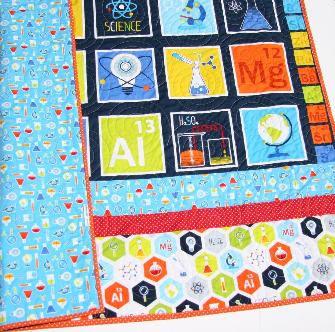 Science Quilt Kit in Baby and Toddler Sizes Bright Colorful Etsy