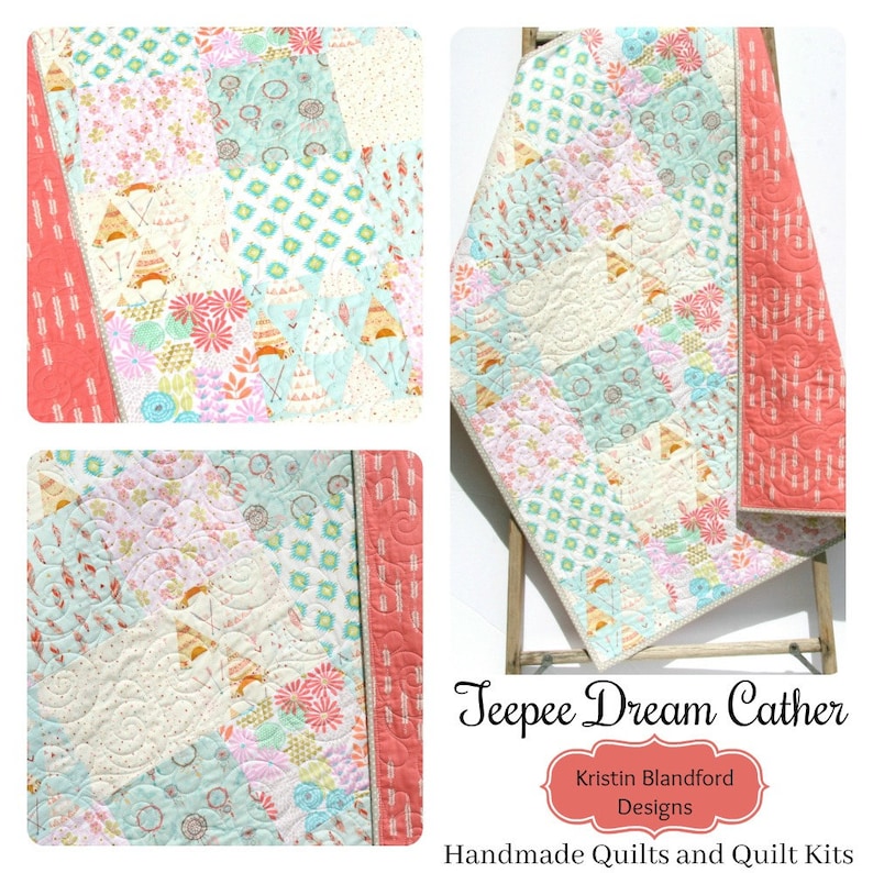 Girls twin quilt kit woodland theme pastel forest animal quilt easy sewing project discontinued design