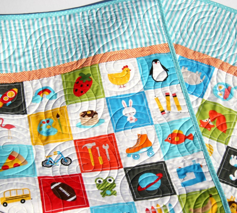 I Spy Quilt Kit for Boy Panel Beginner Project Sewing Ideas Etsy