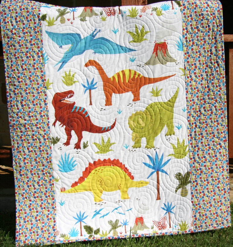 Quilt Kit Dinosaur Panel Quick Easy Fun Beginner Project | Etsy
