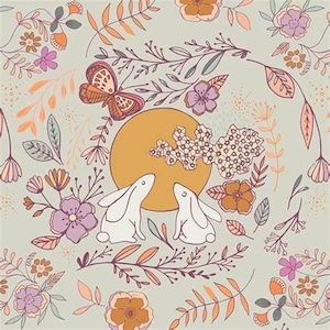 Woodland Fabric by Art Gallery Season of Tribute Crafting Magic Maureen Cracknell Moon Stories Five Forest Baby Bunny Rabbits Butterfly