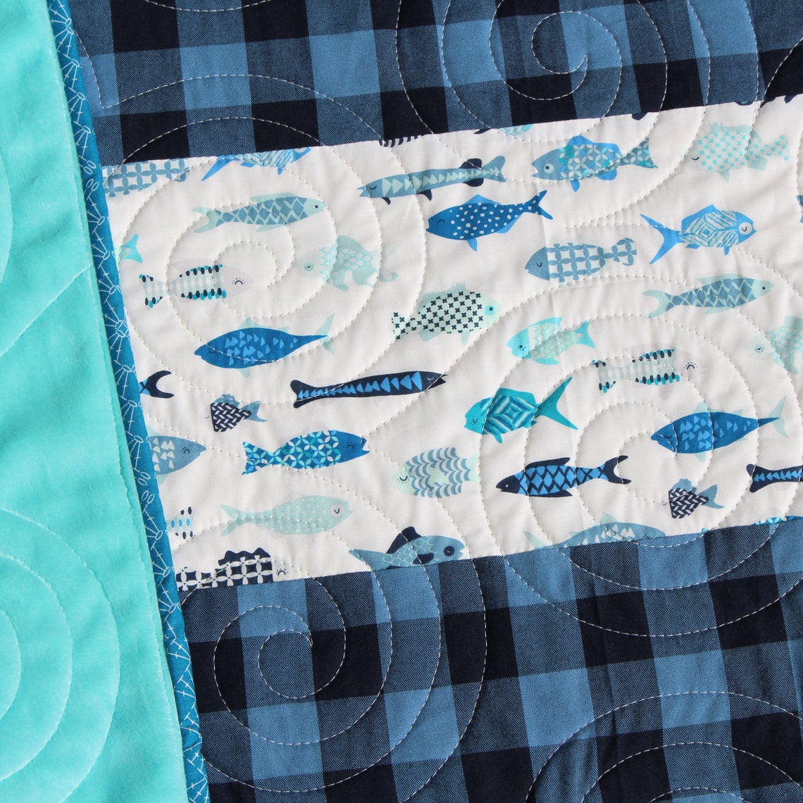 Fishing Quilt Kit Plaid Stripe Rustic Woodland Bedding Crib Etsy