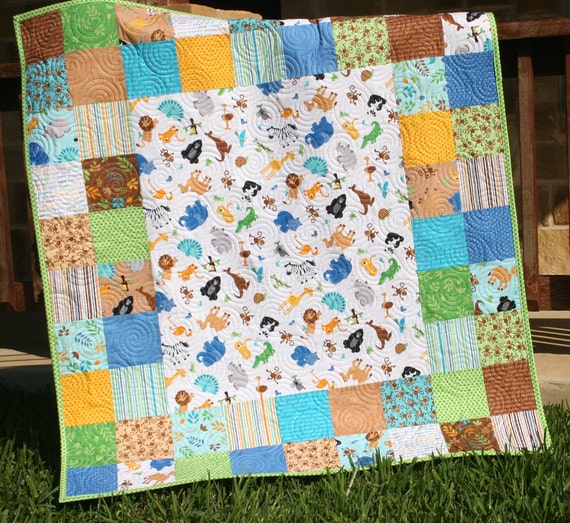 Quilt Kit, Construction Baby Boy Panel Quick Easy Fun Beginner Roadwor