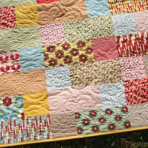 Layer Cake Quilt Pattern, PDF File, Stepping Stones, Easy Quick Beginner Quilting Sewing Digital Download PDF File Instant Upload Throw Baby image 3