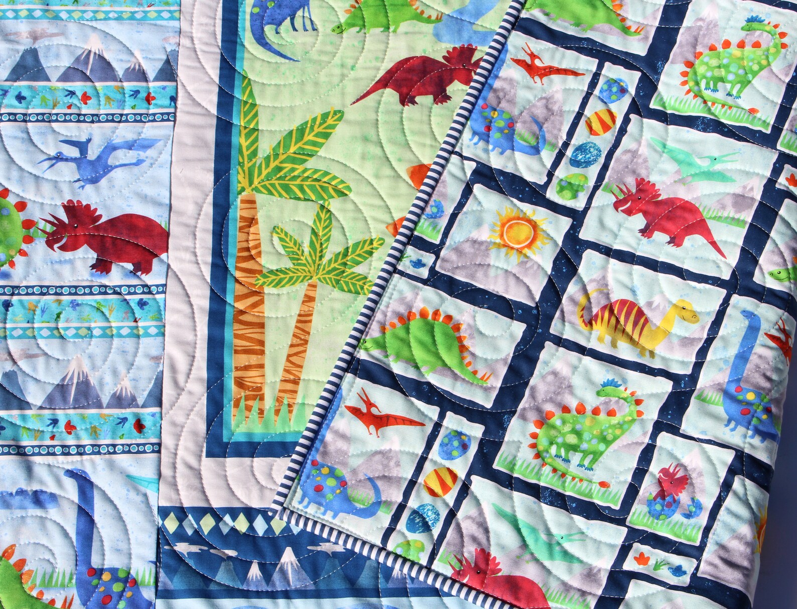 Dinosaur Quilt Kit Dino Panel Quick Easy Fun Beginner Etsy