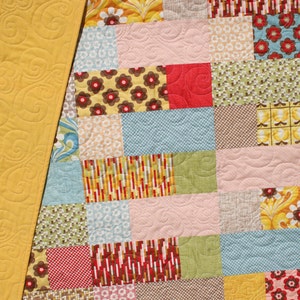 Layer Cake Quilt Pattern, PDF File, Stepping Stones, Easy Quick Beginner Quilting Sewing Digital Download PDF File Instant Upload Throw Baby image 2