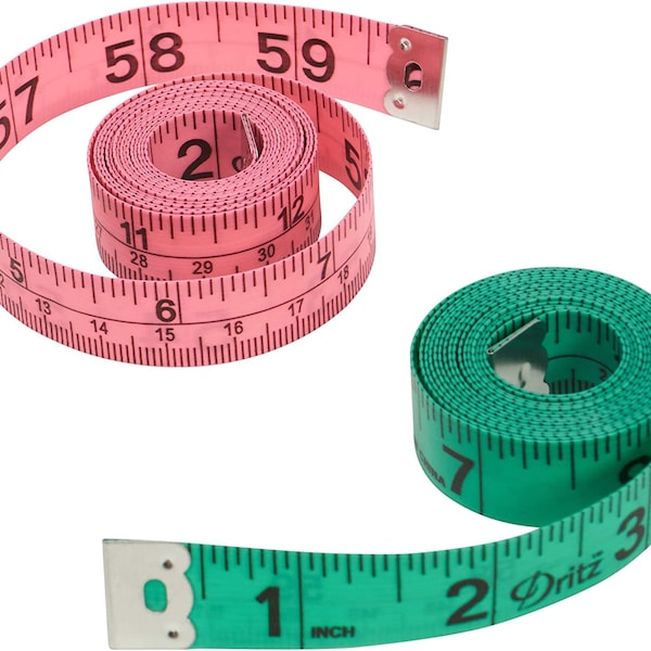 Dritz Measuring Tape 60 inches East to Read Large Numbers Durable Washable with Metal Tips on Both Ends Lifetime