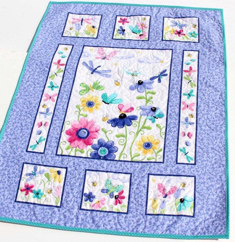 Quilt Kit Butterfly Baby Panel Minky Cuddle Fabric Flutter Etsy