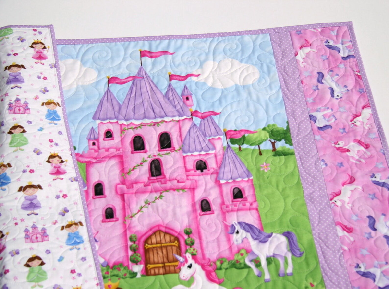 Little Princess Quilt Kit Unicorn Bedding Panel Stripe Etsy