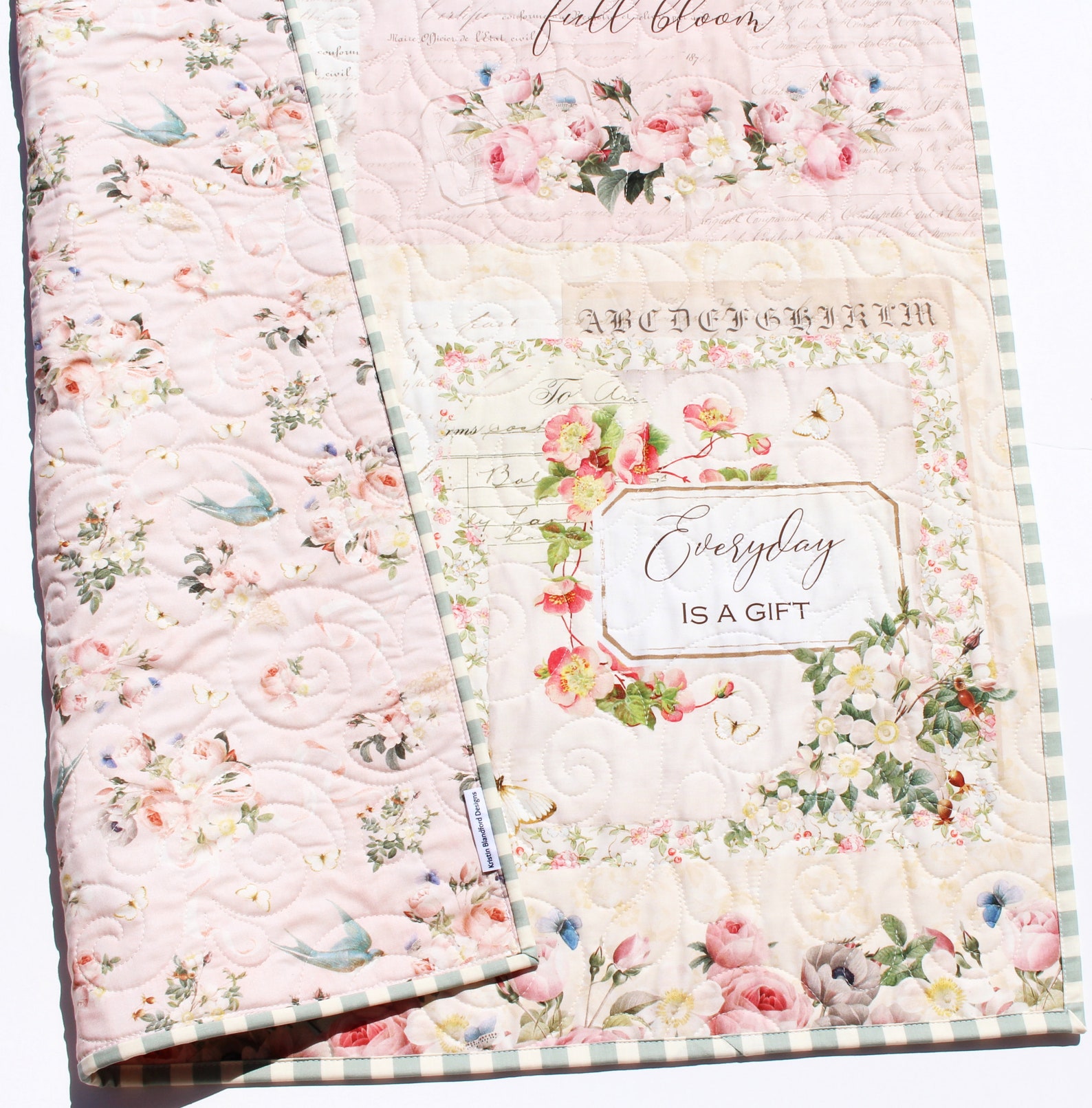 Shabby Chic Quilt Kit Baby Girl Panel Simple Easy Beginner Etsy