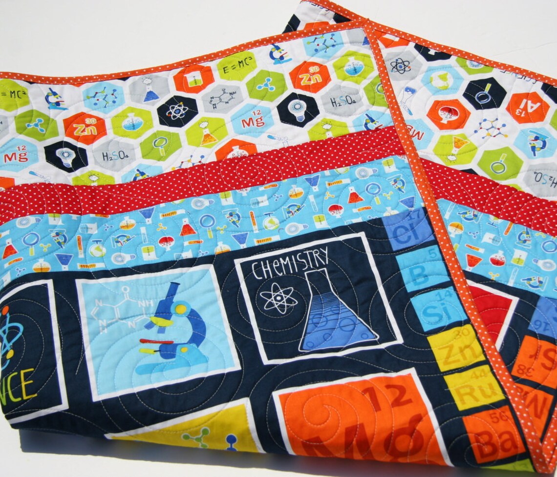 Science Quilt Kit in Baby and Toddler Sizes Bright Colorful Etsy