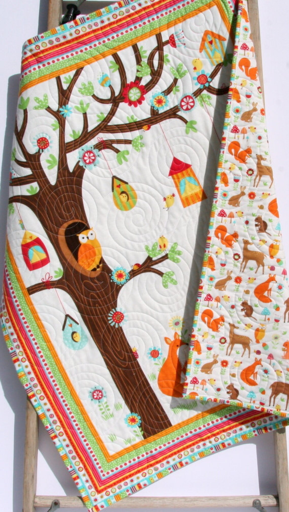 Quilt Kit FLANNEL Baby Blanket Panel Quick Easy Woodland Etsy