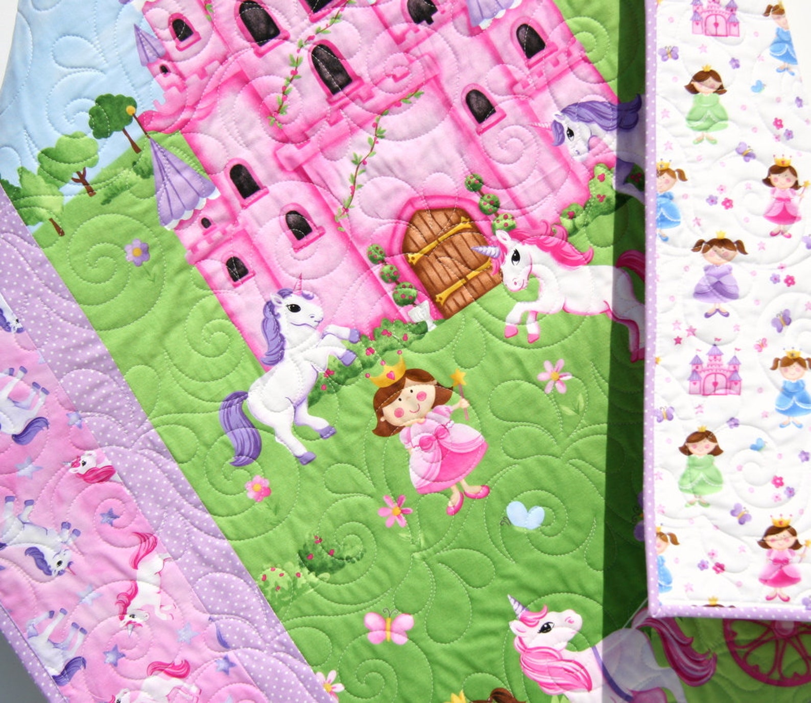 Little Princess Quilt Kit Unicorn Bedding Panel Stripe Etsy