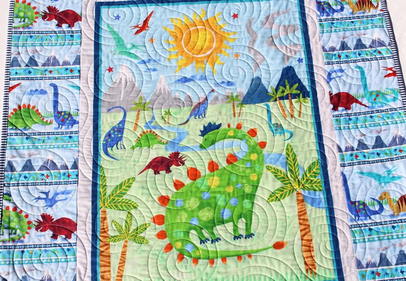 Dinosaur Quilt Kit Dino Panel Quick Easy Fun Beginner Etsy