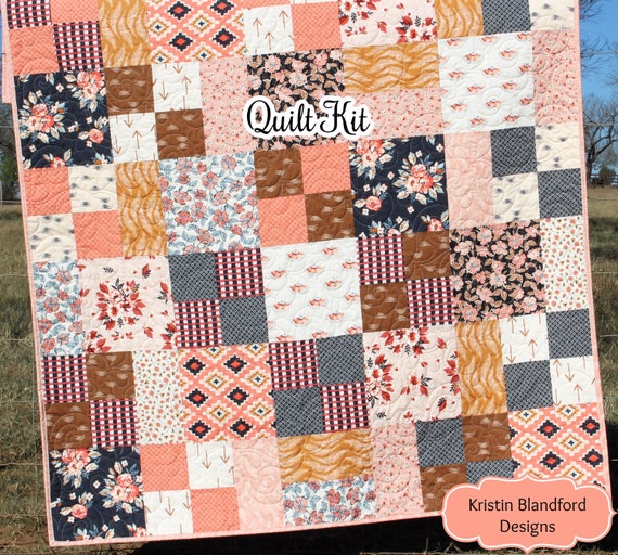 Throw Quilt Kit Layer Cake Pattern Blanket Quilt to Make Yourself