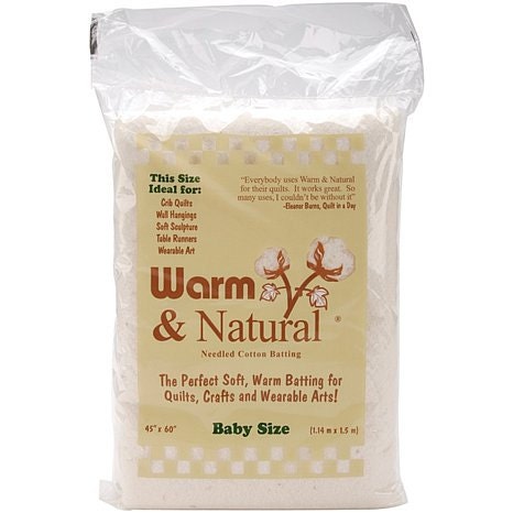 Warm & Natural Cotton Batting Crib Size 45x60