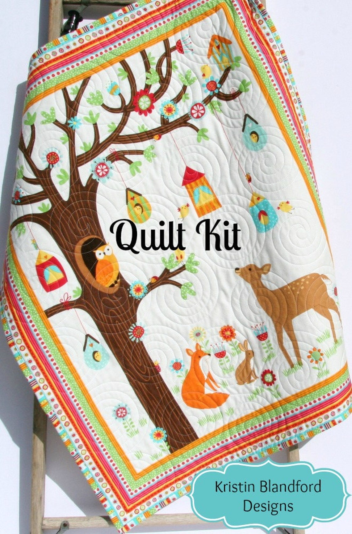Quilt Kit FLANNEL Baby Blanket Panel Quick Easy Woodland Etsy