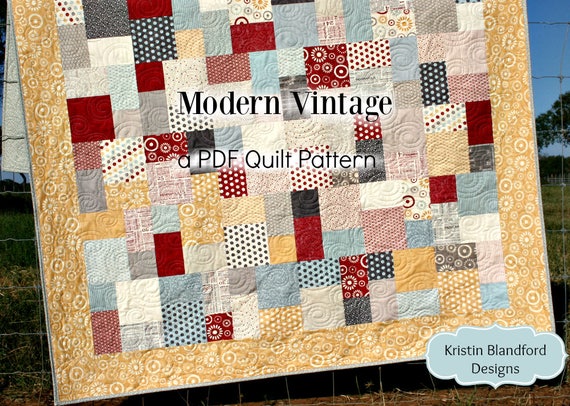Layer Cake Quilt Pattern PDF – Beginner Friendly Throw Quilt Pattern – Instant Download Modern Quilt Pattern