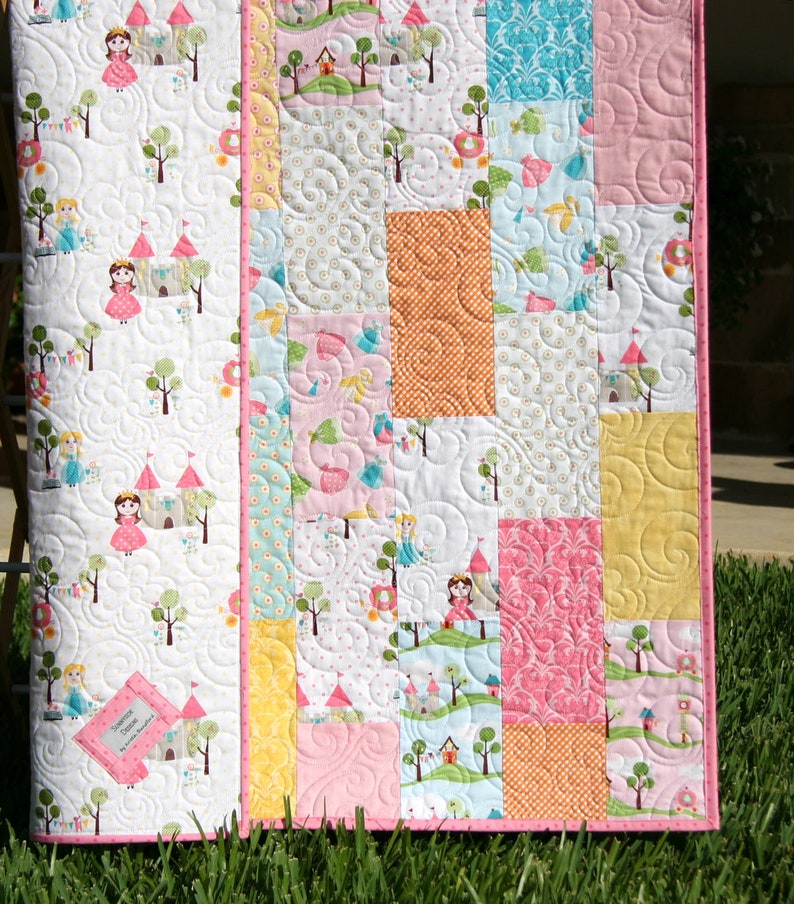 Layer cake quilt pattern PDF for modern baby quilts and throw quilts featuring a clean path-inspired quilt layout and beginner-friendly piecing