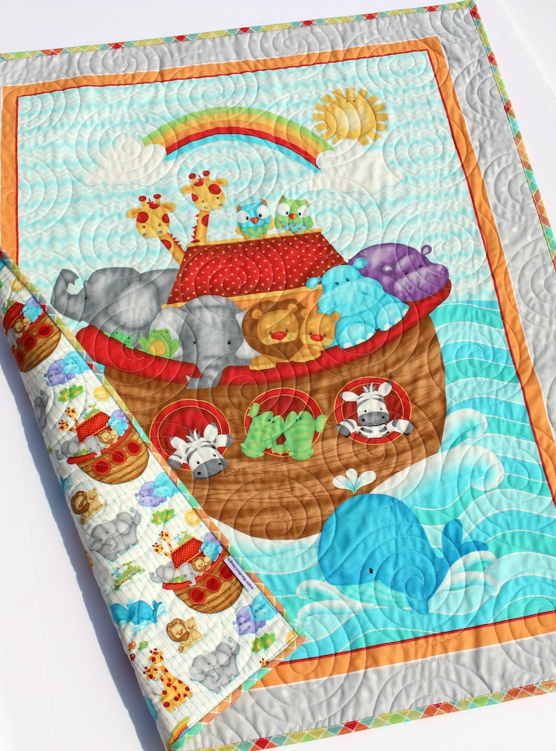 Noah's Ark Quilt Kit Biblical Bedding Northcott Fabrics Etsy