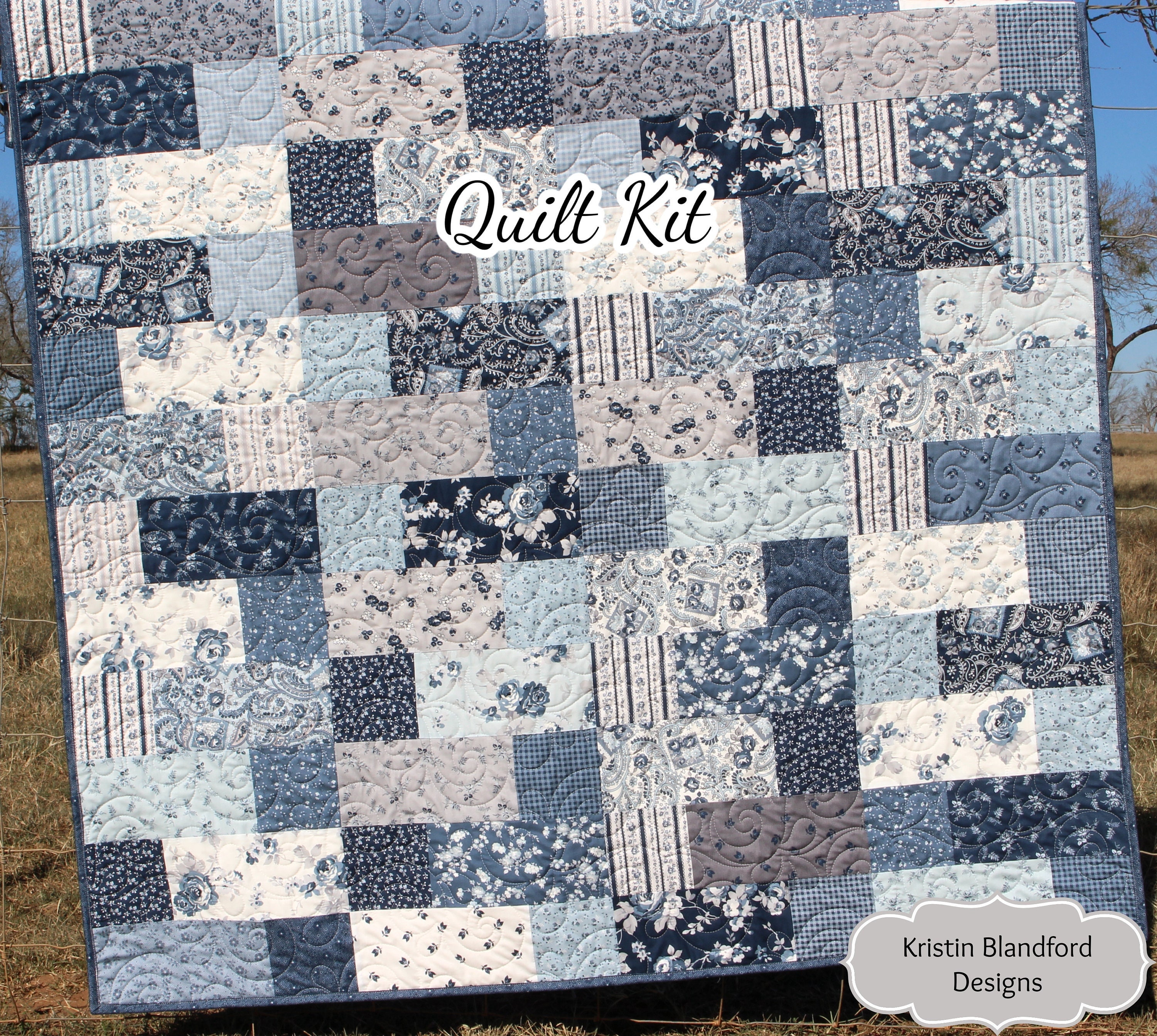 Throw Quilt Kit Layer Cake Pattern Blanket Quilt to Make Yourself Mink