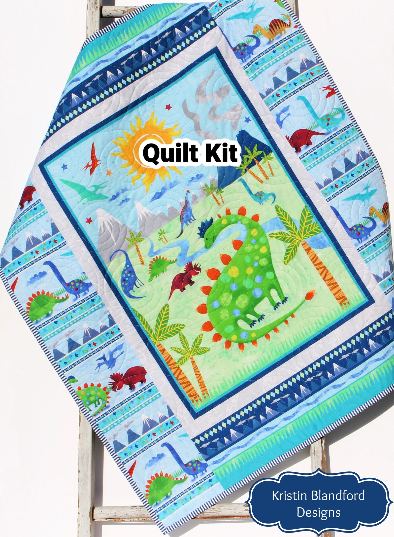 Dinosaur Quilt Kit Dino Panel Quick Easy Fun Beginner Etsy