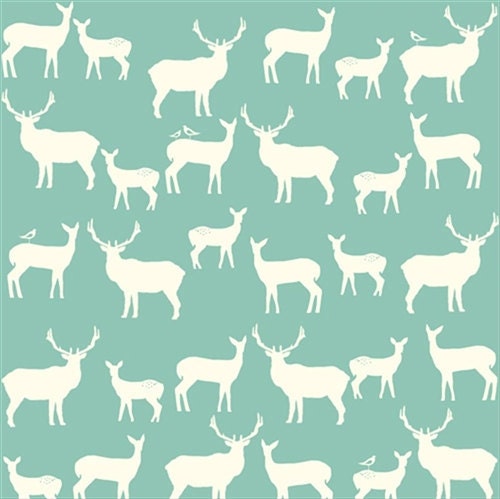 COTTON Elk Family Pool Mod Basics 2 Birch Organic Fabrics | Etsy