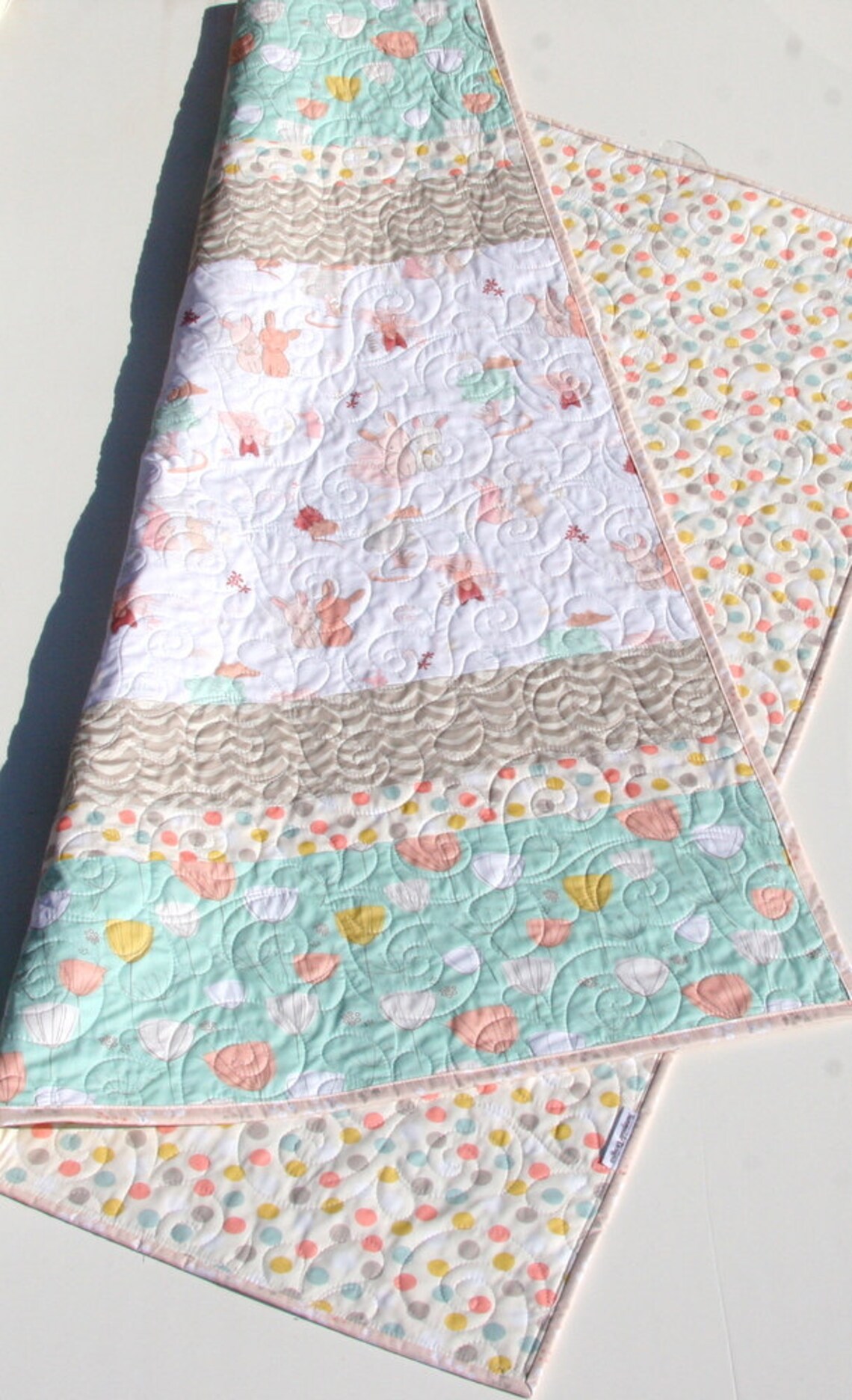 Girl Quilt Kit DIY Project Baby Quilt Kit Bunnies Littlest Etsy