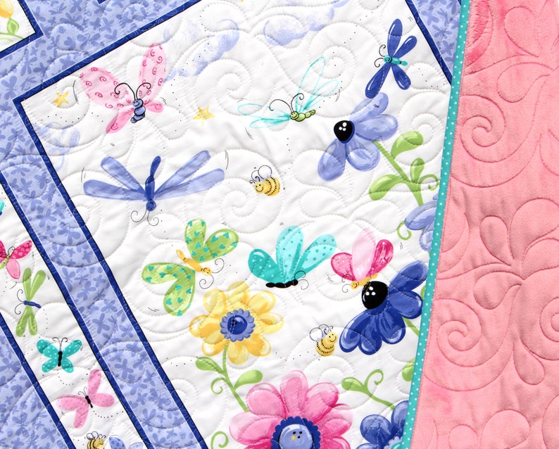 Quilt Kit Butterfly Baby Panel Minky Cuddle Fabric Flutter Etsy