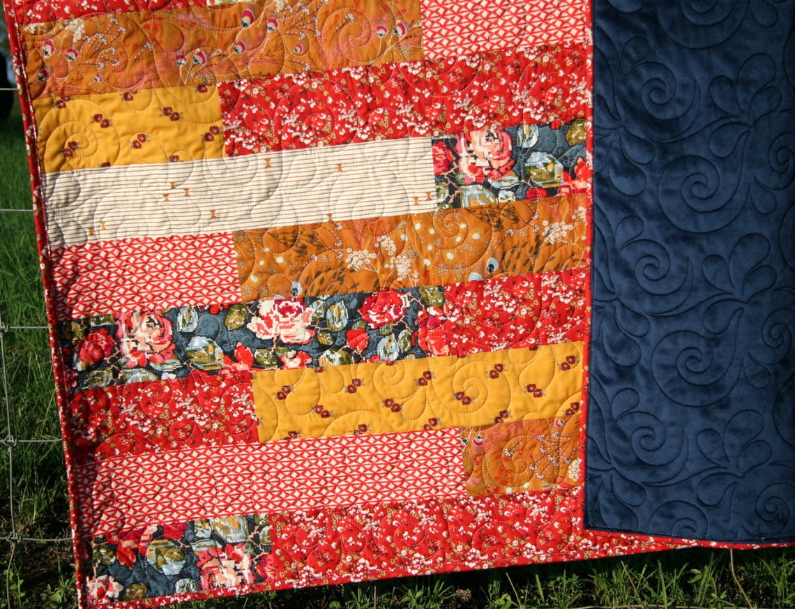 Strip Quilt Pattern All Strips Fat Quarters Striped Easy Etsy