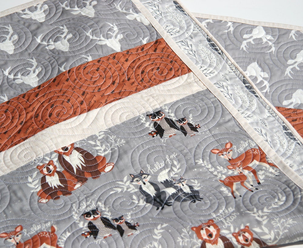 Woodland Quilt Kit Baby Boy DIY Project Forest Animals Etsy