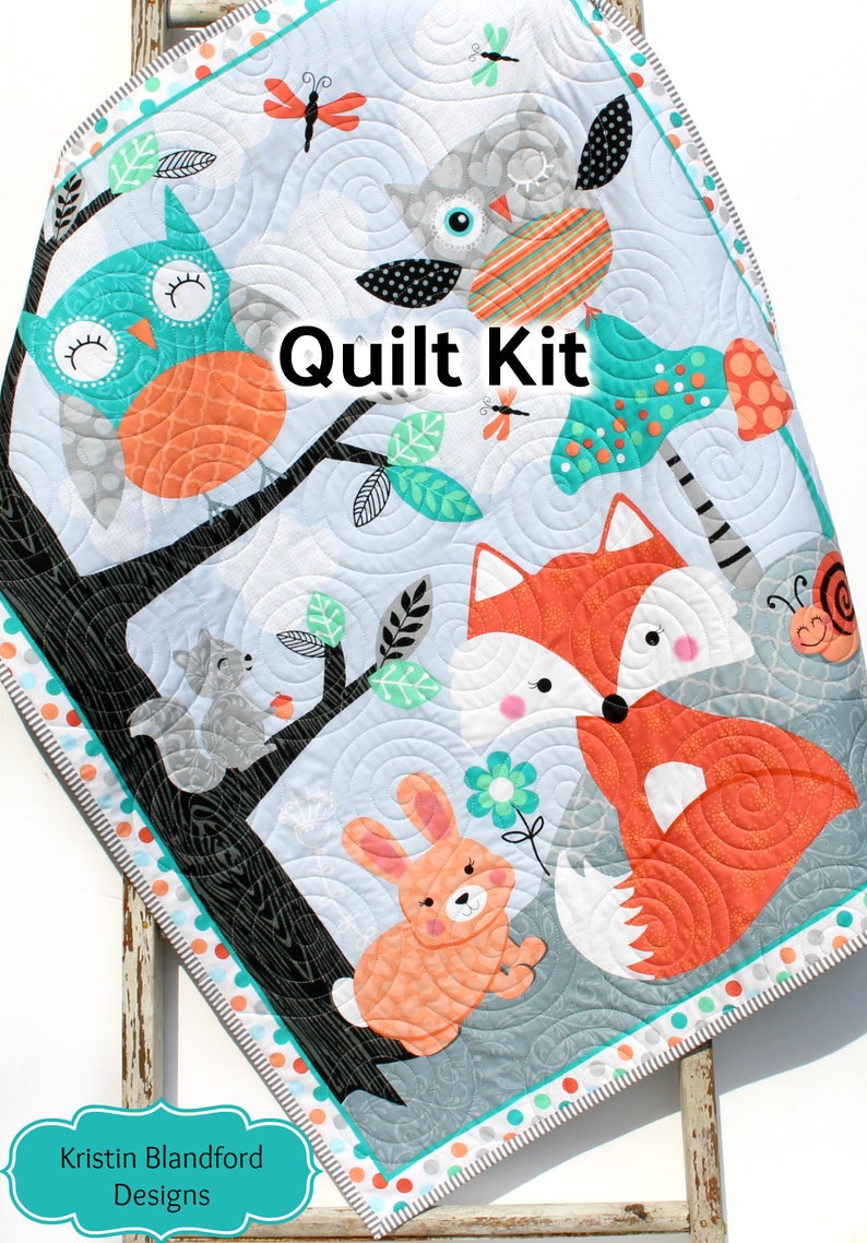 Panel Quilt Kit Forest Woodland Animals Boys or Girls Etsy