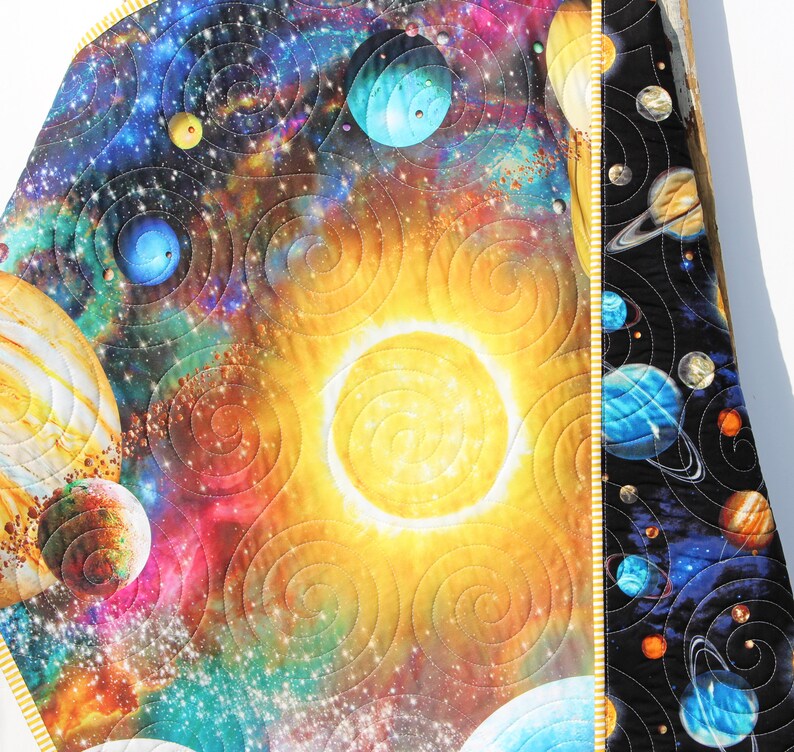 Space Quilt Kit Baby Blanket Project Science Bedding Etsy