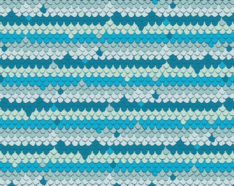 Catch and Release Art Gallery Fabrics Reflectors CTR-24906 Fish Scales Fishing Outdoor Mountains Woodlands Quilting Cotton Sewing Yardage