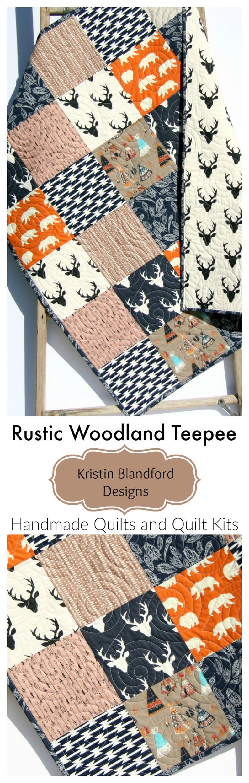 Boy Quilt Kit Woodland Quilt Kit Toddler Quilt Kit Baby Boy Etsy