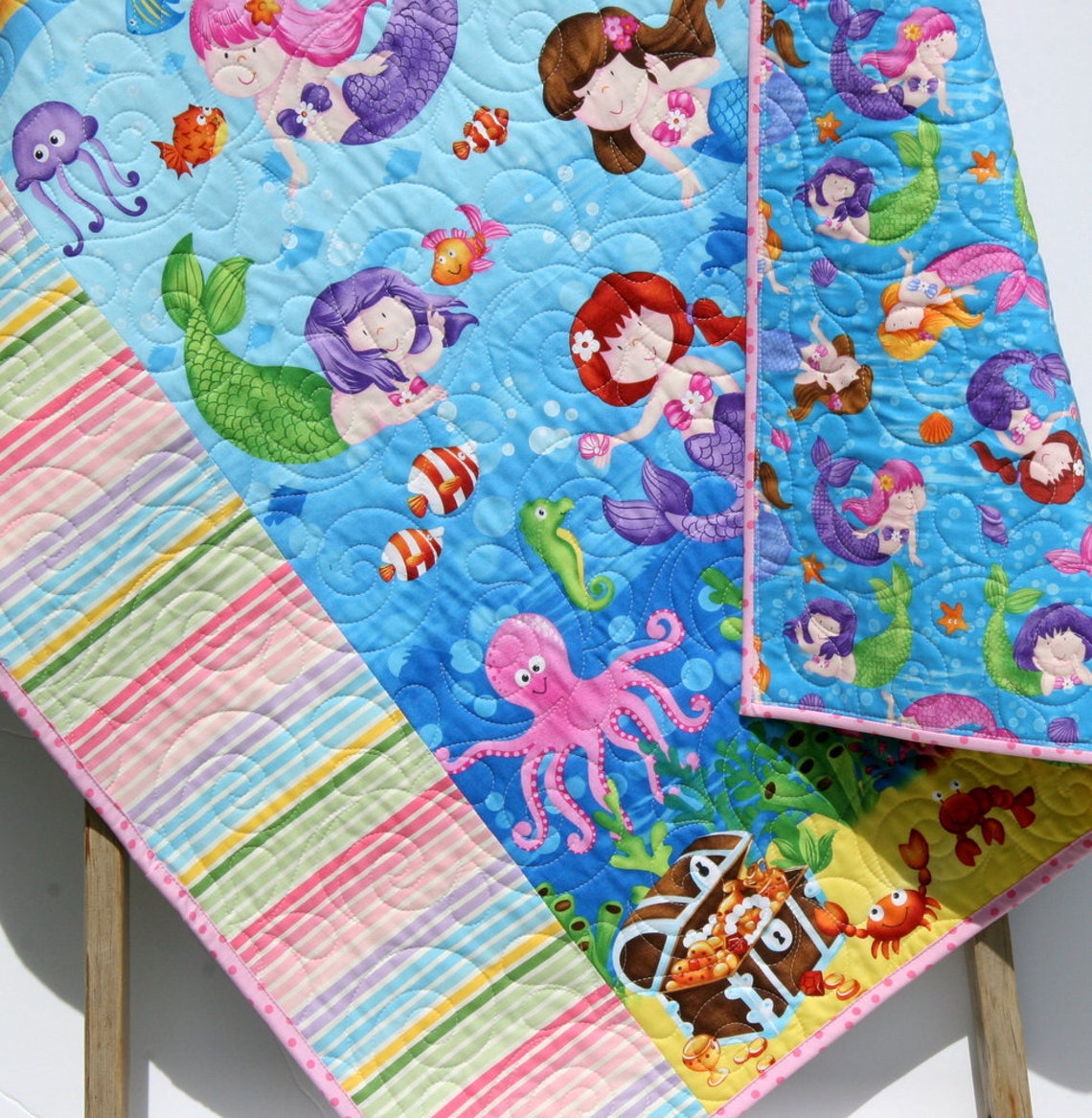 LAST CALL Little Mermaids Quilt Kit Girl Northcott Fabrics Etsy
