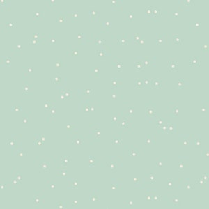May include: A light blue background with a scattered pattern of small white dots.