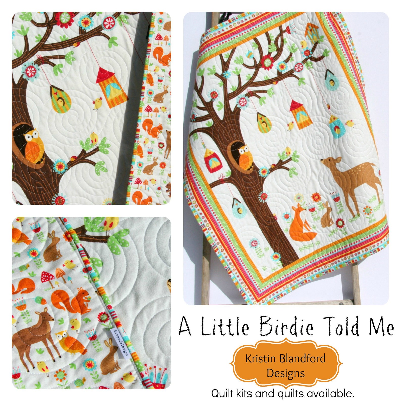 Quilt Kit FLANNEL Baby Blanket Panel Quick Easy Woodland Etsy