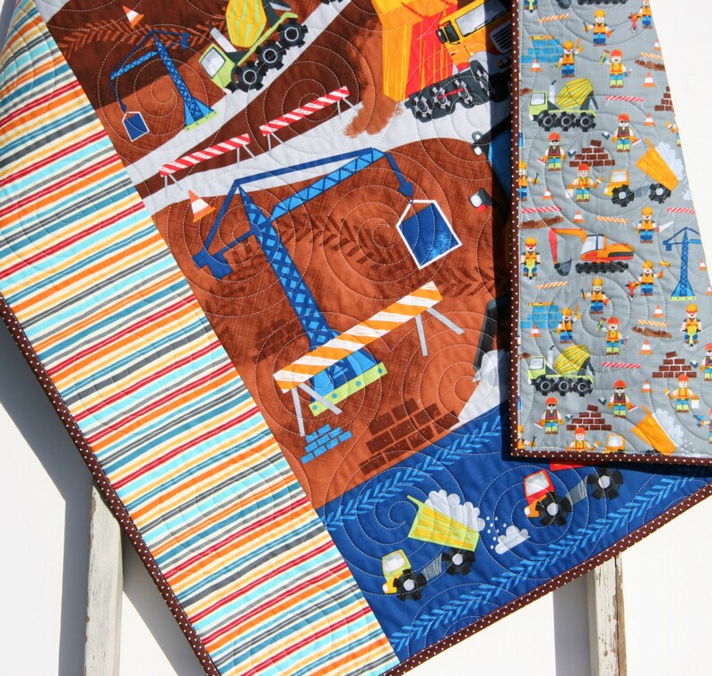 Quilt Kit Construction Baby Boy Panel Quick Easy Fun Beginner Etsy