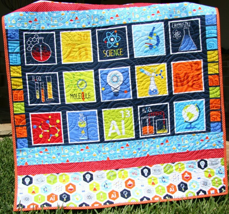 Science Quilt Kit in Baby and Toddler Sizes Bright Colorful Etsy